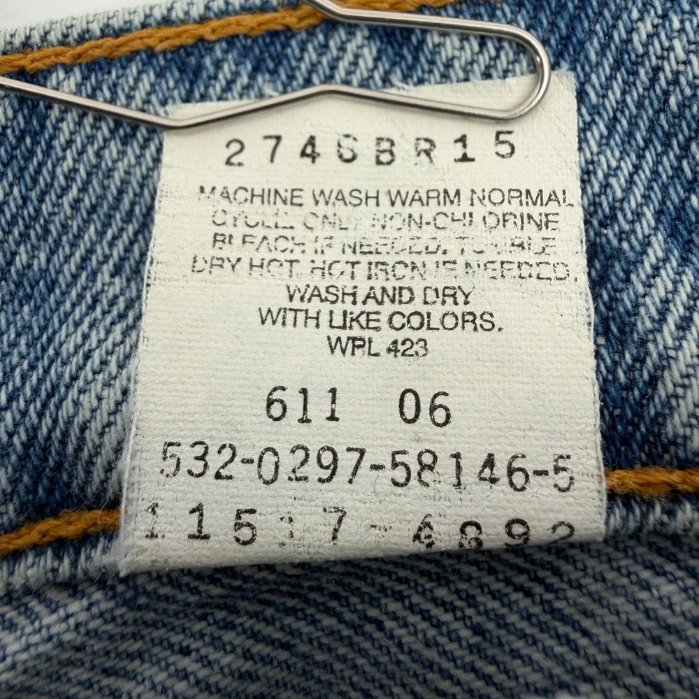 Levis 517 Boot Cut Jeans Women's 9 JR (28x32) Blue Denim Vintage 90s Made in USA